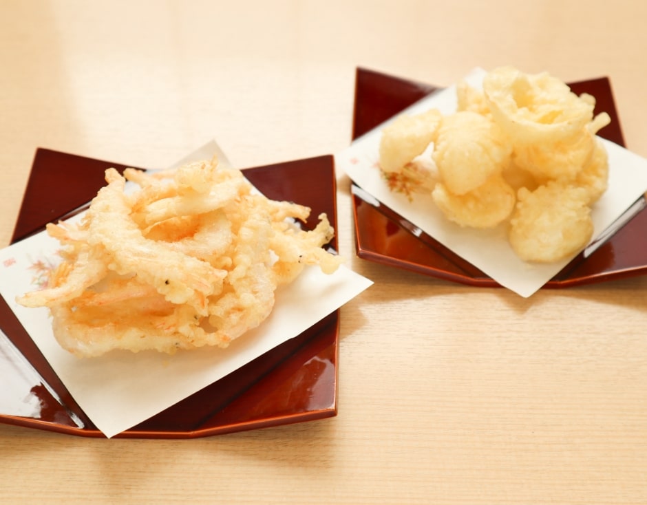 白えび・百合根の天ぷら